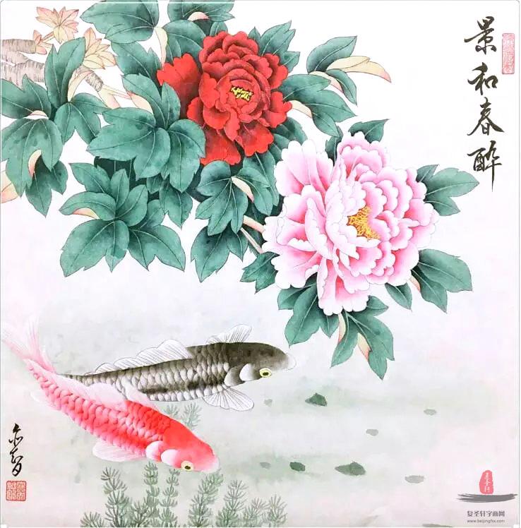 田奕智花鸟 《景和春醉》
